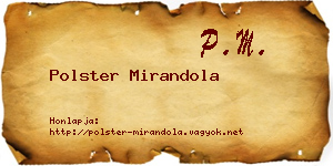 Polster Mirandola névjegykártya
